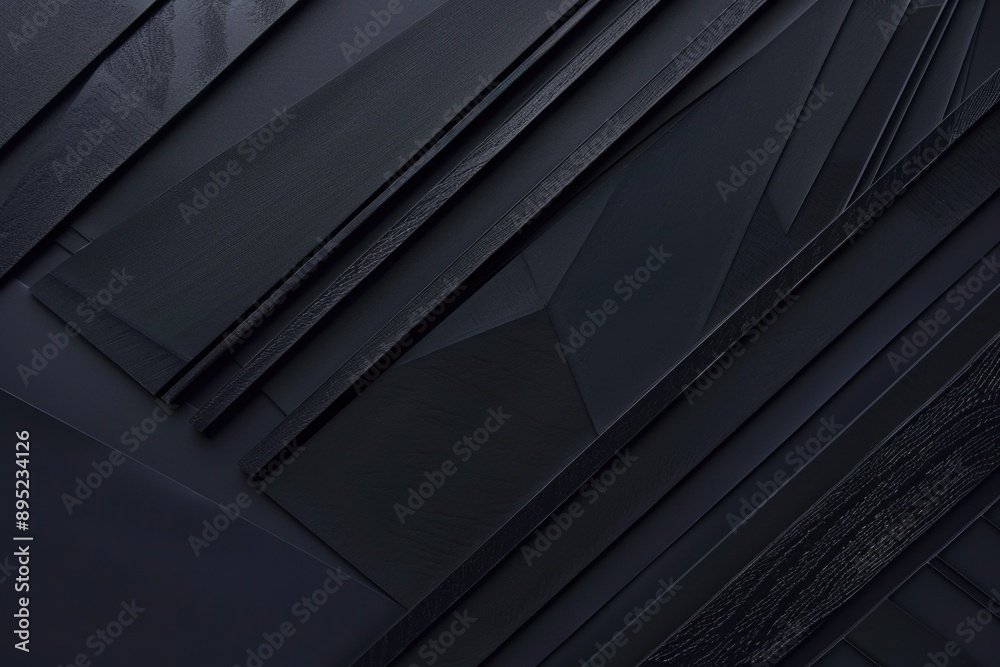 Poster a close-up shot of multiple black sheets of paper, great for representing paperwork or documents