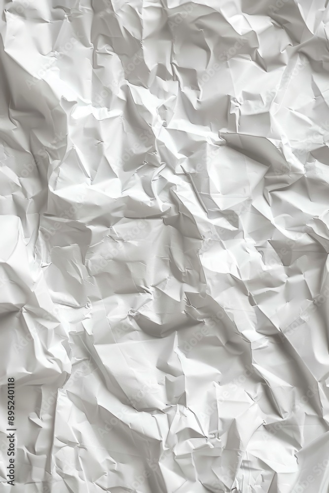 Poster a detailed view of crumpled paper, ideal for use in educational or office settings
