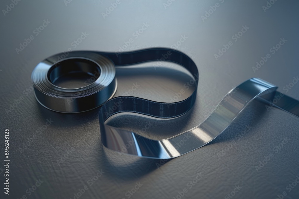 Poster a single roll of tape resting on a flat surface