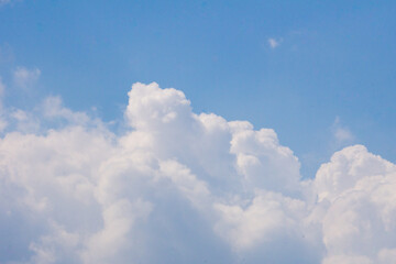 Summer blue sky cloud gradient light white background. Beauty clear cloudy in sunshine calm bright winter air bacground. Gloomy vivid cyan landscape in environment day horizon skyline view spring wind
