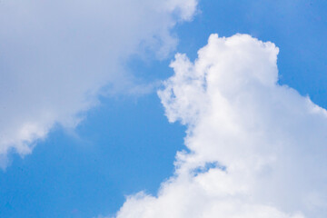 Obraz premium Summer blue sky cloud gradient light white background. Beauty clear cloudy in sunshine calm bright winter air bacground. Gloomy vivid cyan landscape in environment day horizon skyline view spring wind