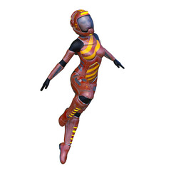 サイバーウーマン　3DCGレンダリング