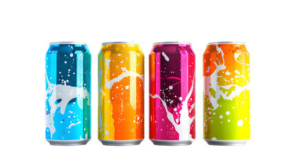 Energy Drinks canned isolated on transparent background, PNG