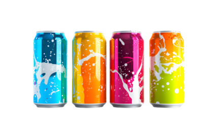 Energy Drinks canned isolated on transparent background, PNG