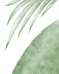 fern leaf, minimalist abstract illustration, poster