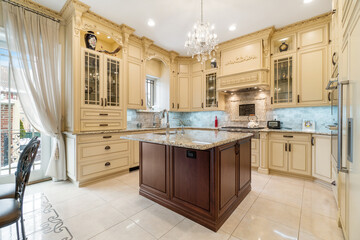 Images of Kitchen with cabinets island appliances cooking and baking