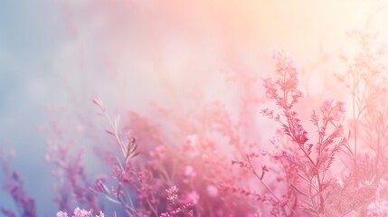 Soft blush floral gentle background with pink pastel tones. Generative AI.