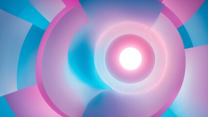 Abstract geometric art with blue and pink diagonal design, smooth gradient render