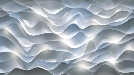 Fototapeta premium Abstract background with wavy lines flowing and creating light reflections