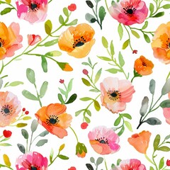 Floral seamless pattern for wallpaper designs. Flower background. Spring textile textures. Illustration of ornaments.