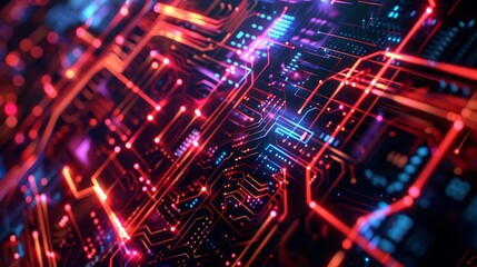 Fototapeta premium Circuit Board Technology Background.