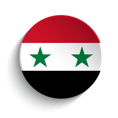 Fototapeta premium Syria flag button