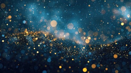 A blurred image of a blue and gold background, suitable for creative projects or abstract designs