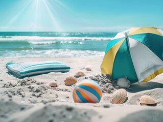 Obraz premium beach ball on the sand