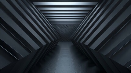 Obraz premium Futuristic metallic patterns arranged in a symmetrical design, with glowing highlights