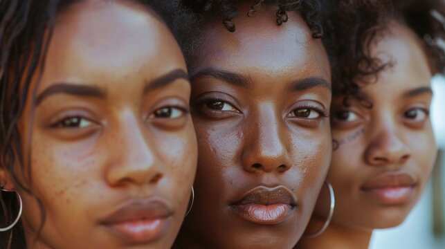 A group of women standing side by side, possibly friends or colleagues