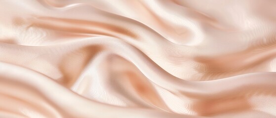 Obraz premium Close-up of a luxurious silk fabric, capturing the smooth texture, shimmering finish, and fine grain of the material