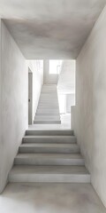 Fototapeta premium Minimalist Concrete Staircase Interior Design