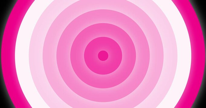 Abstract motion background; pink expanding circles; motion graphics
