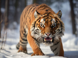 Obraz premium A threatening tiger