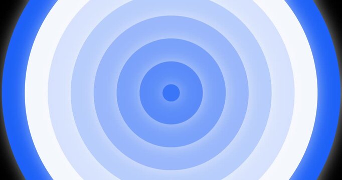 Abstract motion background; blue expanding circles; motion graphics