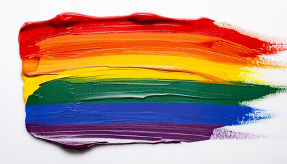 Fototapeta premium Paint stain in the colours of the LGTBiq+ flag