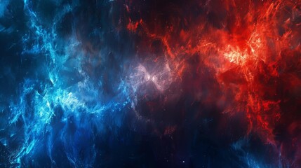 Abstract red and blue nebula galaxy background illustration
