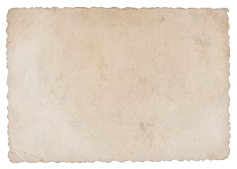 Vintage empty photo paper with dust on transparent background