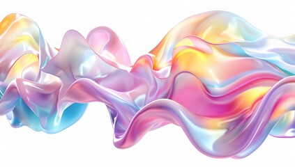 colorful 3D liquid waves with shiny, smooth shapes and fun patterns