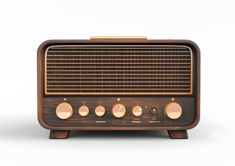 Retro Brown Radio with Simple Design