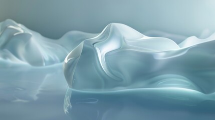 Obraz premium Captivating abstract with flowing background and mesmerizing reflections. Contemporary and artistic design. Smooth and futuristic look. Shiny fluid pattern. Luminous and pristine atmosphere