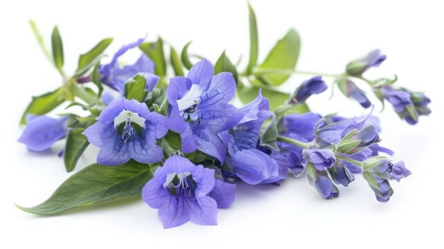 Fresh blue skullcap flowers, calming herb for hypertension