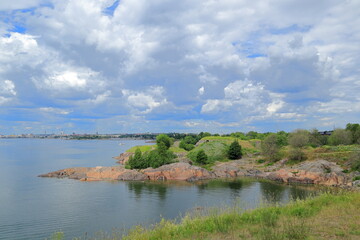 Nature at the old fortress Sveaborg or Suomenlinna. Helsinki, Finland, 2024.