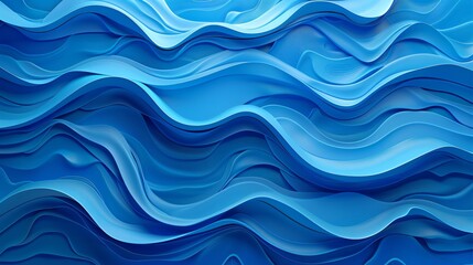 Fototapeta premium Abstract Blue Wave Pattern Background