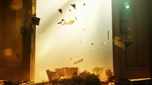 exploding doors