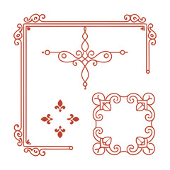 Vintage Frame Ornaments Vector Illustration.