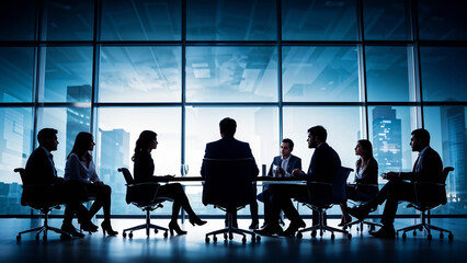 group of people in a meeting