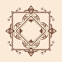 Vintage Frame Ornaments Vector Illustration.