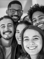A group of people posing for a camera shot