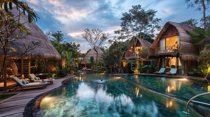 luxurious tropical resort relaxation hotel