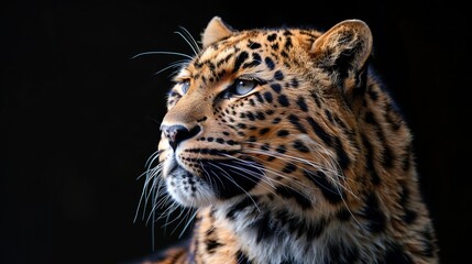 Obraz premium close up of an Amur leopard