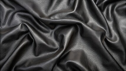 Obraz premium Black leather texture background perfect for adding a touch of luxury and sophistication to any design project, black