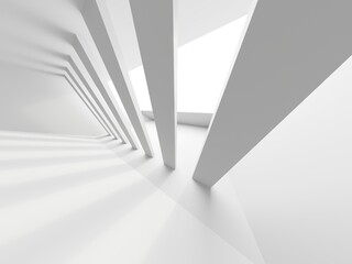 White elegant empty space.  White wall room background. Abstract interior