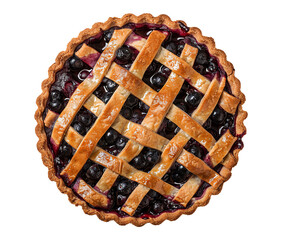 Huckleberry pie on transparent background
