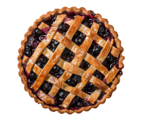 Huckleberry pie on transparent background