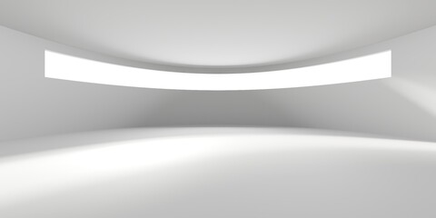 White elegant empty space.  White wall room background. Abstract interior
