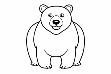 Funny Bear Vector Illustration with White Background Cartoons, Clipart And Line Art Design, Funny Bear vector illustration with white background, perfect for cartoons, clipart, and line art.