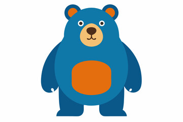 Funny Bear Vector Illustration with White Background Cartoons, Clipart And Line Art Design, Funny Bear vector illustration with white background, perfect for cartoons, clipart, and line art.