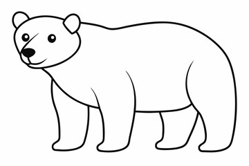 Funny Bear Vector Illustration with White Background Cartoons, Clipart And Line Art Design, Funny Bear vector illustration with white background, perfect for cartoons, clipart, and line art.
