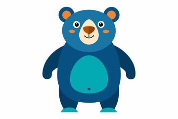 Naklejka premium Funny Bear Vector Illustration with White Background Cartoons, Clipart And Line Art Design, Funny Bear vector illustration with white background, perfect for cartoons, clipart, and line art.